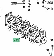 3640060 Вал вертикуттера UV 35 B в сборе