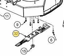 742-05056-X Нож мульчирующий  54"