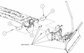 Комплект установки ножа-отвала OEM-190-833 для NX15,